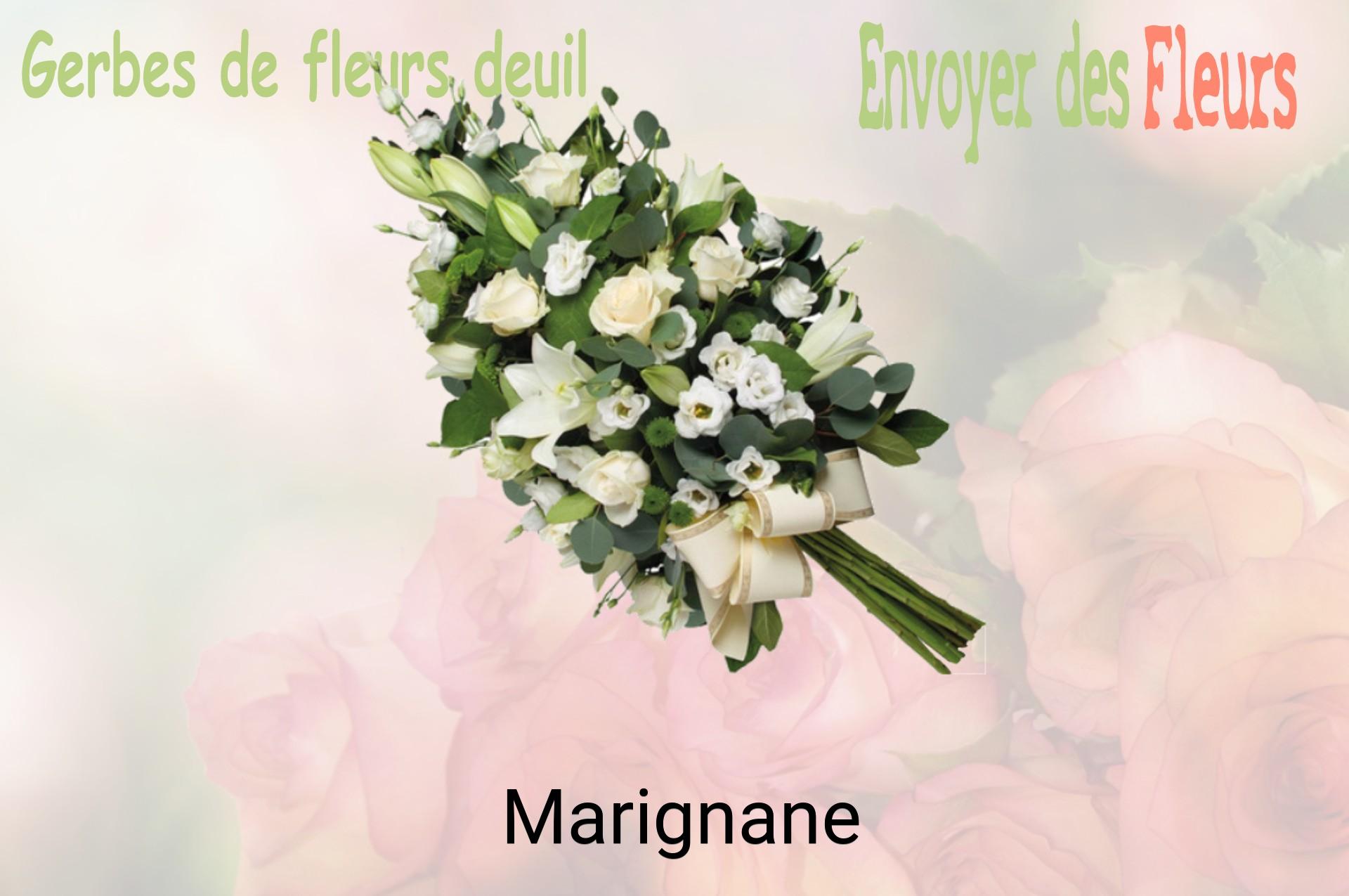 Gerbe de fleurs de deuil livrée à Marignane
